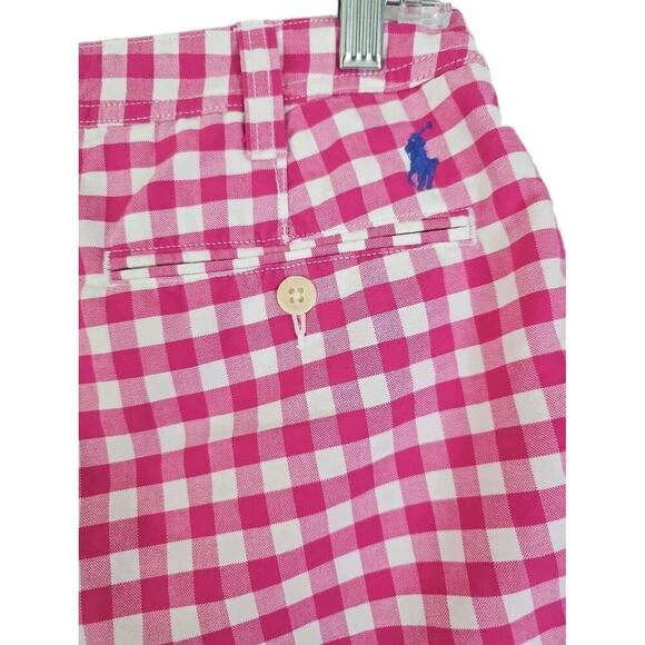 POLO Ralph Lauren ~Woman Size 6~ Pink/White Plaided Print Shorts Cotton Blend. - Picture 15 of 15